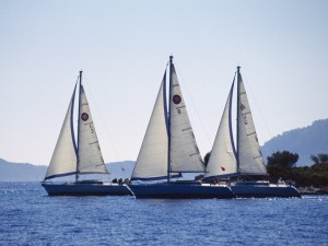 Flotilla - old style, with much scope for collisions!