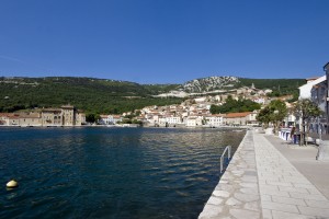 Bakar: The harbour and town from the north quay. Who took all the boats?!