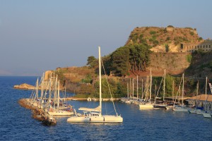 Corfu: Mandraki harbour is usually full of yachts