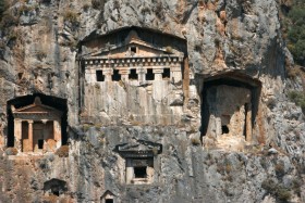 Dalyan: The Lycian rock tombs Dalyan: The Lycian rock tombs were the burial place for the kings of the ancient city of Caunos