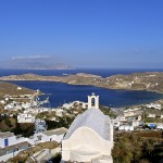 Ios: View over the port from the town