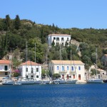 Kioni: The pretty village with yachts on the main (east) quay