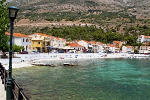 Agia Efimia village sea front, at Kefalonia island in Greece Efimia: The sea front