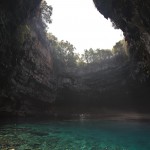 Sami: A shaft of light penetrates the underground Melissani lake