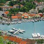 Kotor: The harbour and town at the head of the bay