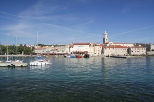 Krk Town: The town and harbour, from the end of the breakwater