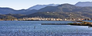 Lefkas Town: The marina seen from the south