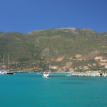 Vasiliki: A yacht leaving the harbour