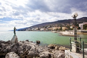 Opatija: The sea front with Admiral Marina visible in the distance