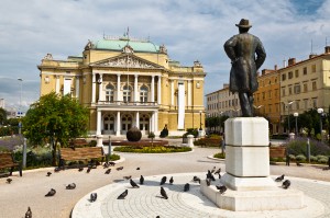 Rijeka: Kazalisni Park and Theatre, one of numerous impressive buildings in town