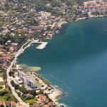 Risan: Aerial view of the town and harbour