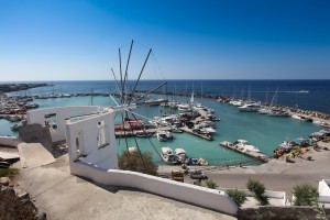 Vlychada: The Marina on the south coast is prone to silting