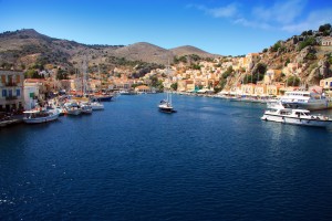 Symi Town: The inner harbour and town