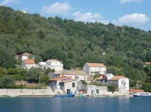 Sipanska Luka, Sipan, buildings on the quay. Sipanska: The main town on Sipan is fairly small (though this isn't all of it)!