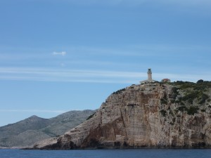 Skrivena: The lighthouse on Rt Struga makes the entrance to the bay easily identifiable