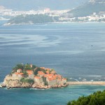 Sveti Stefan: The island with anchorages either side, though one side may be buoyed off