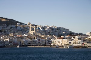 Ermoupoli: The yacht quay, in the north corner of the port