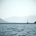 Yacht on the Turkish Coast at dawn