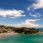 Ulcinj: One of the several beaches in town, one of which is 14km long