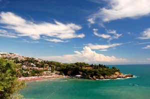 Ulcinj: One of the several beaches in town, one of which is 14km long