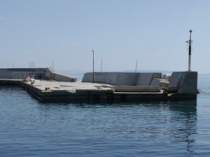 Plaka: Damage to quay following storms in 2012