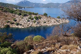 Tersane: View across Gocek Bay Tersane: View across Gocek Bay