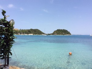 Lakka: View across the bay