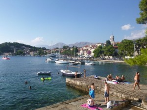 Cavtat: Swimming near the quay