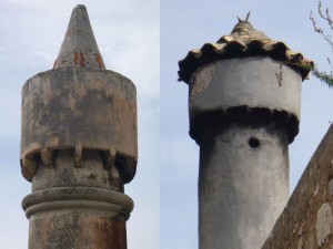 Lastovo Town: Examples of traditional fumari (chimneys)