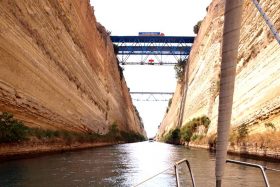 Corinth Canal: View from a yacht